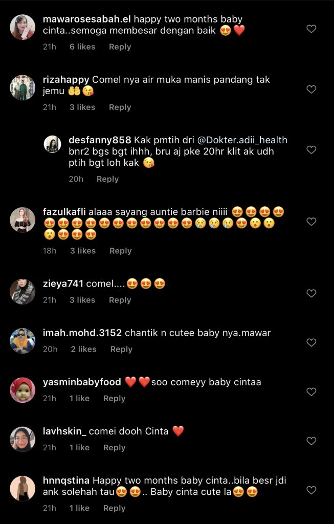 [GAMBAR] “Cinta Senyum Sebab…,” – Bagai Semalam Baru Dilahirkan, Mawar Rashid Maklum Baby Girl Genap 2 Bulan