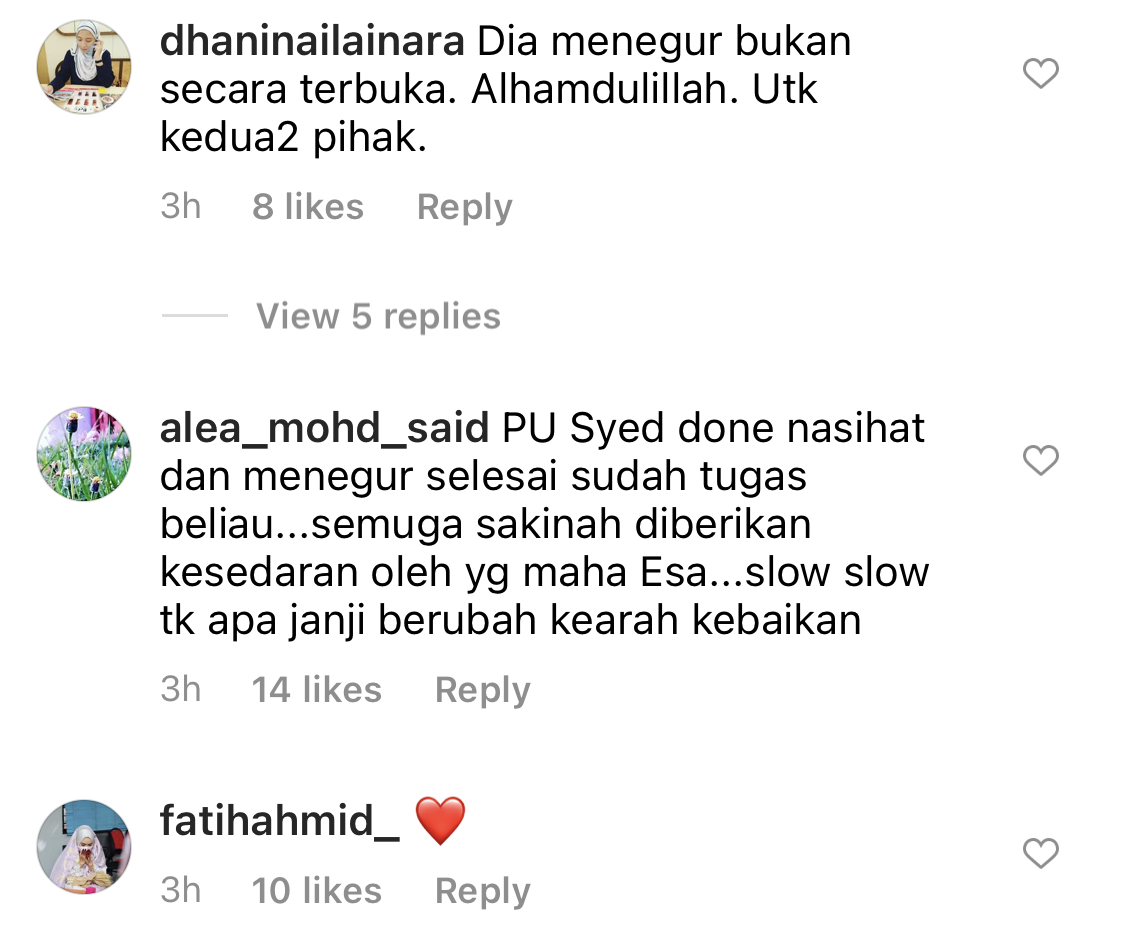 “Kita Keturunan Yang Mulia,” – Tegur Fasal Aurat, PU Syed Minta Sharifah Sakinah Jaga Nama Baik Keturunan