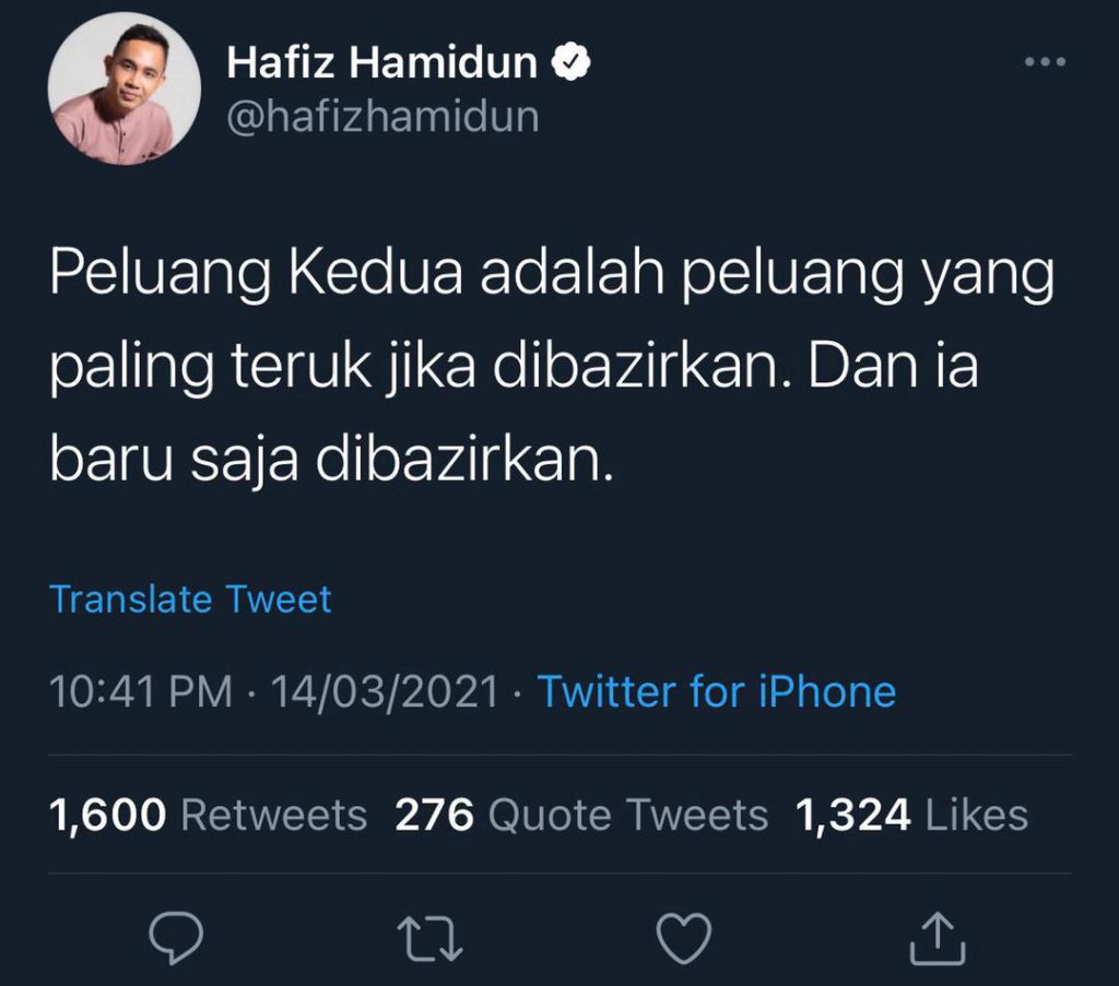 “Saya Juga Manusia Biasa, Ada Kekurangan,” – Hafiz Hamidun Mohon Maaf