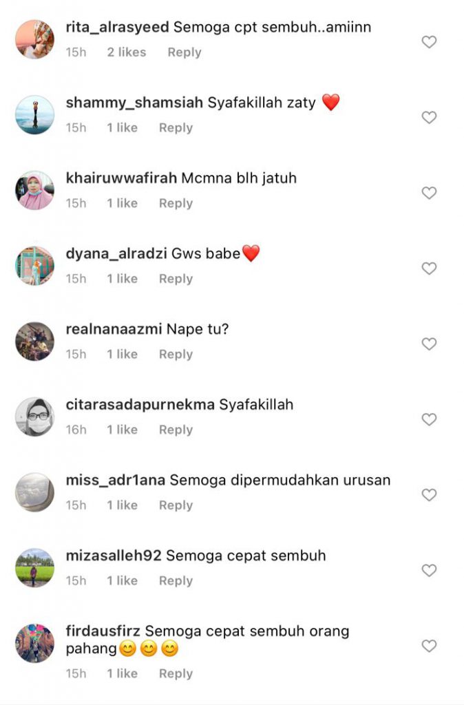 “Doakan Saya Cepat Sembuh Supaya Dapat Sujud Semula,” – Kaki Ezzaty Abdullah Terseliuh