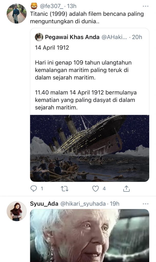 “Ulang Tahun Kemalangan Maritim Paling Teruk Di Dalam Sejarah,” &#8211; Genap 109 Tahun Karam, Netizen Teringat Kembali Filem Titanic