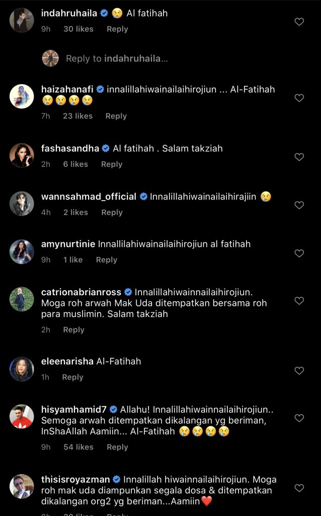 Pengarah Maklum Ibu Saudara Sudah Tiada, Instagram Budak Ijat Dihujani Doa, Ramai Titip Ucapan Takziah &#8211; “Noryati Taib Meninggal Dunia.”