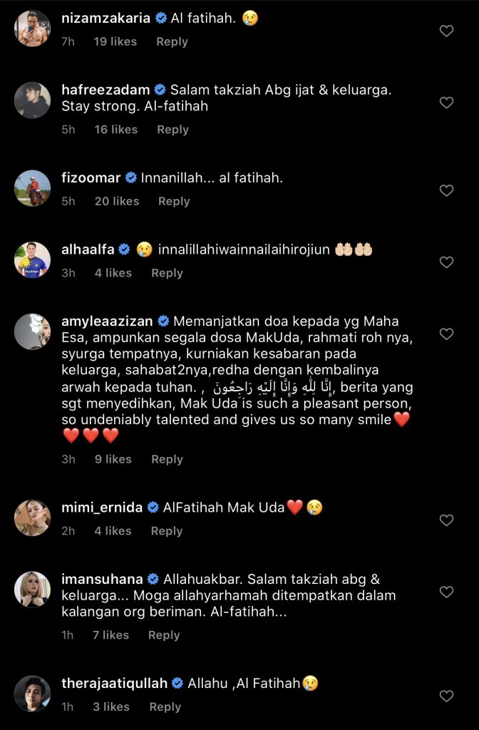 Pengarah Maklum Ibu Saudara Sudah Tiada, Instagram Budak Ijat Dihujani Doa, Ramai Titip Ucapan Takziah &#8211; “Noryati Taib Meninggal Dunia.”