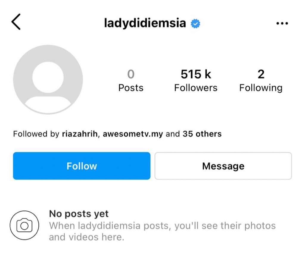 “Tolong Jangan Tekan DM Tu,” – OMG! Enot Maklum Akaun Instagram Didie Alias Telah Digodam